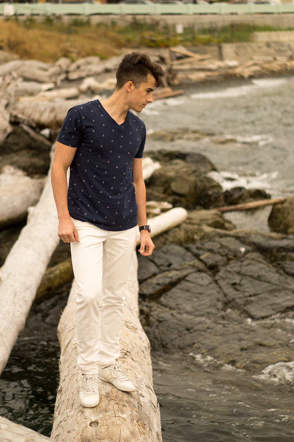 Nautical themed photo shoot with Model Tristan
