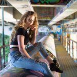 Edgy Photo Shoot under a bridge with Models Lorne and Alicia, DSC09100