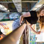 Edgy Photo Shoot under a bridge with Models Lorne and Alicia, DSC09490